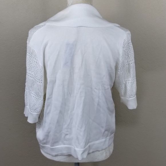 Covington Missy Crochet Shrug Core White Cardigan Sweater NWT - Picture 4 of 10